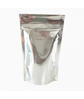 Pochette brillant avec fermeture zip lot de 100pcs (Argent)