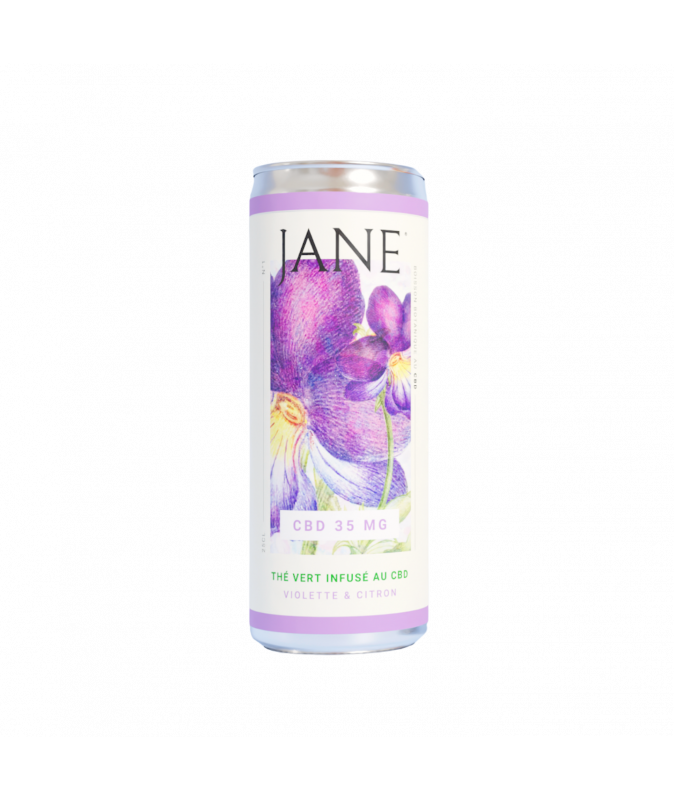 Canette CBD Thé vert Violette & Citron BIO - Jane