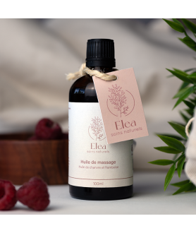 Huile de massage au chanvre et à la framboise - 100 ml - Elea